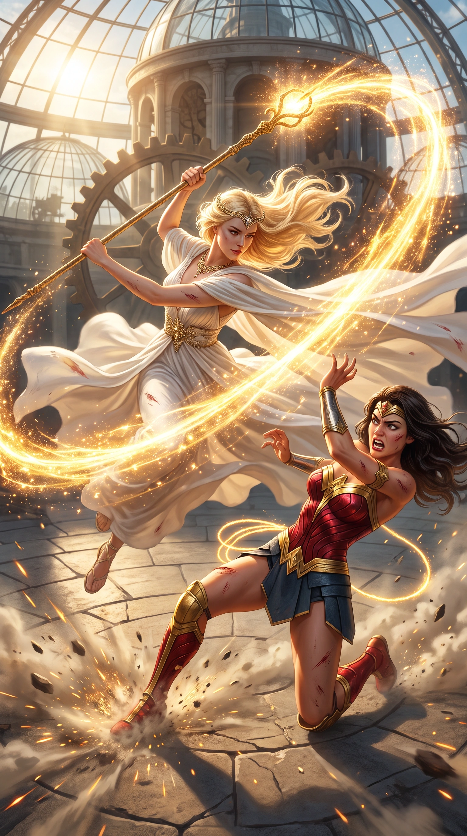 Valkrie Mystriel defeats Wonder Wahine
